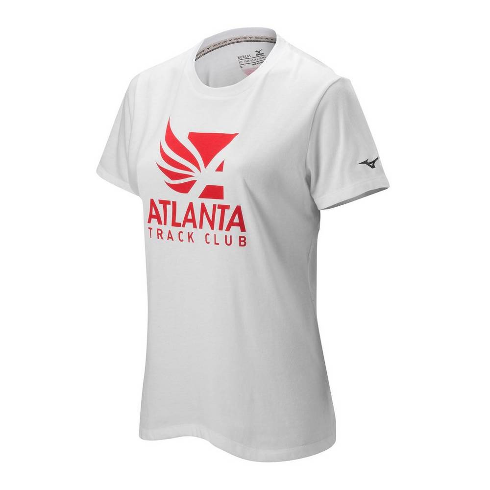 Camisetas Mizuno Atlanta Track Club 50/50 Mujer Blancas Outlet FZIQ-80492